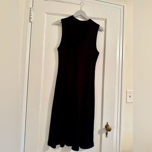 Ann Taylor Black Ribbed Dress , Size L